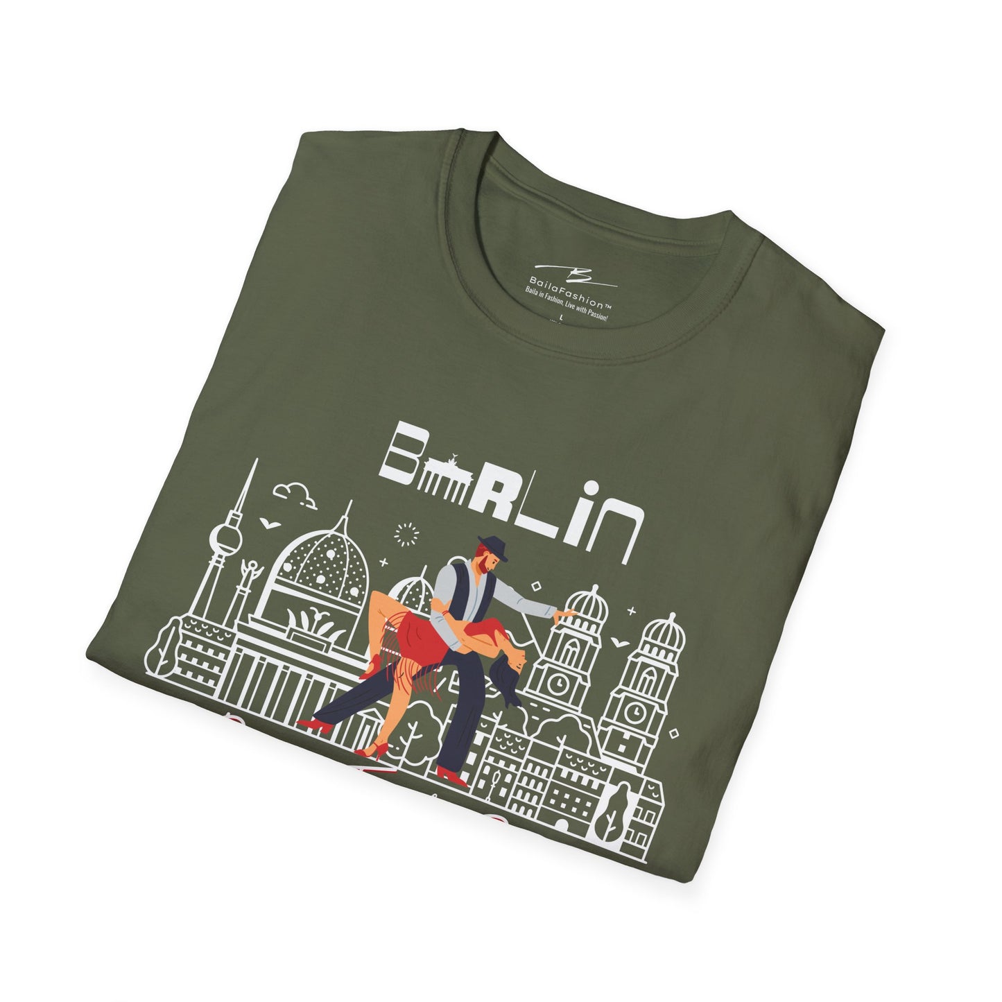 Berlin Dance Travel Repeat T-Shirt | Salsa Bachata Lovers Tee | Dance Lifestyle Shirt for Classes Socials Festivals | Matching Couple Tops