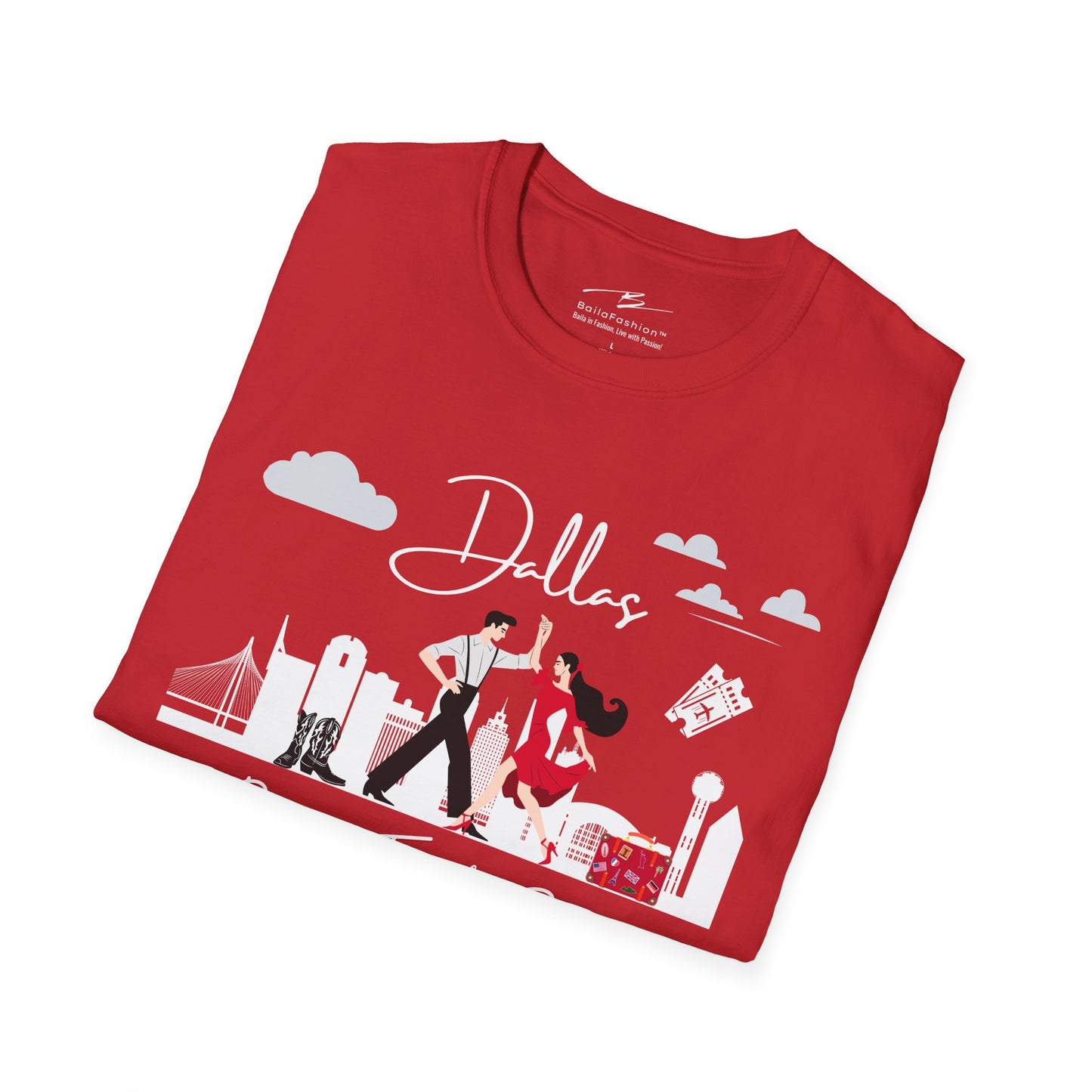 Dallas Dance Travel Repeat T-shirt | Big D Latin Dance Scene | Texas Salsa Bachata | Cowboy Boot Dance Gift | BailaFashion Dance Lifestyle