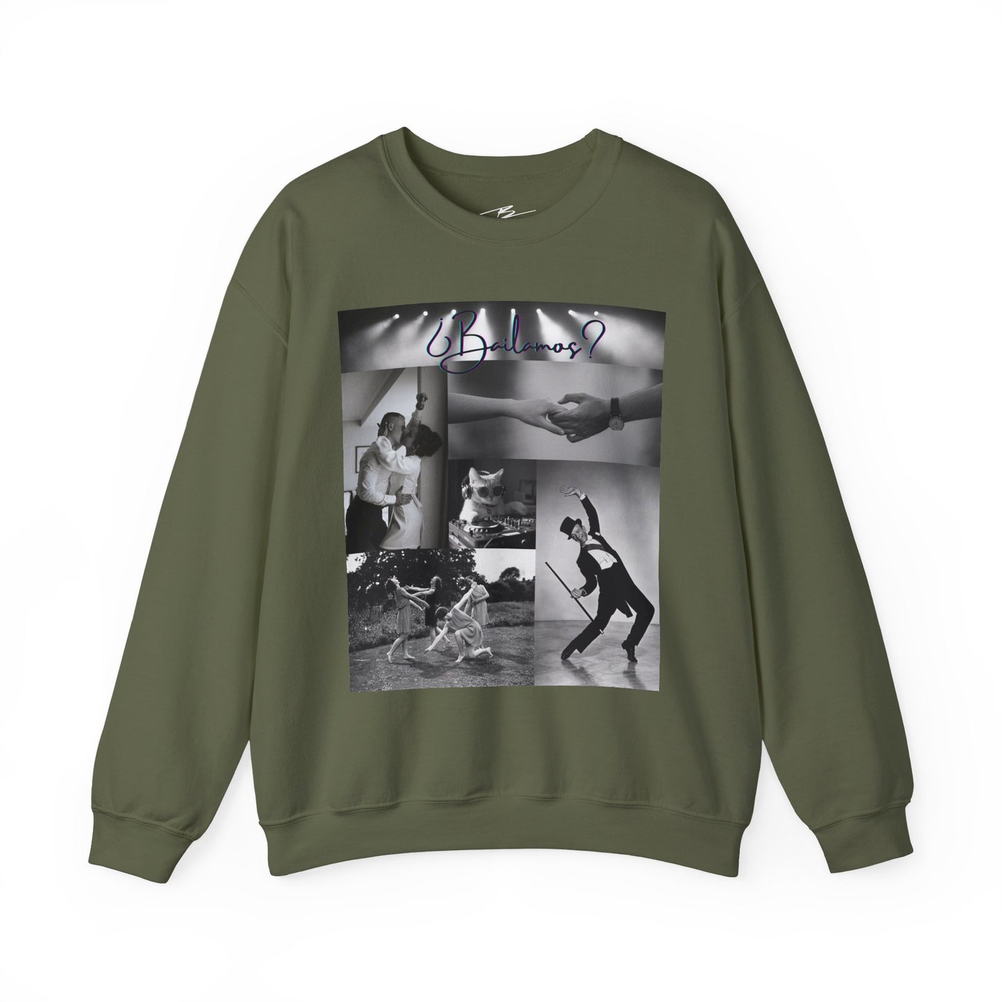 Bailamos Dance Collage Sweatshirt | Elegant Dance Couples | DJ Cat Latin Moments | Matching Couple Tops | Dance Lifestyle | Practice Wear
