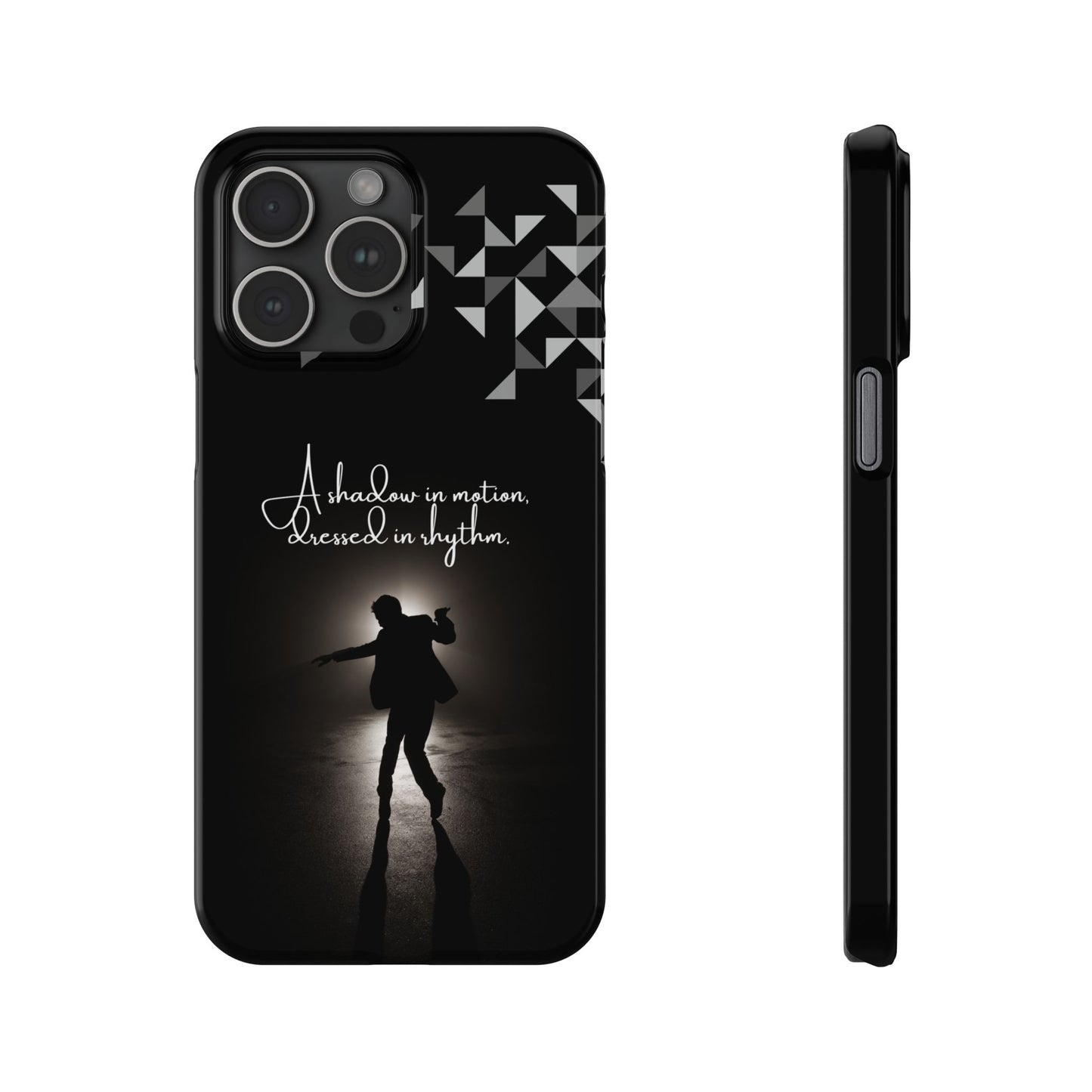 Shadow Dancer iPhone Case | Rhythm in Motion Art | Geometric Dance Silhouette | BailaFashion Dance Lifestyle