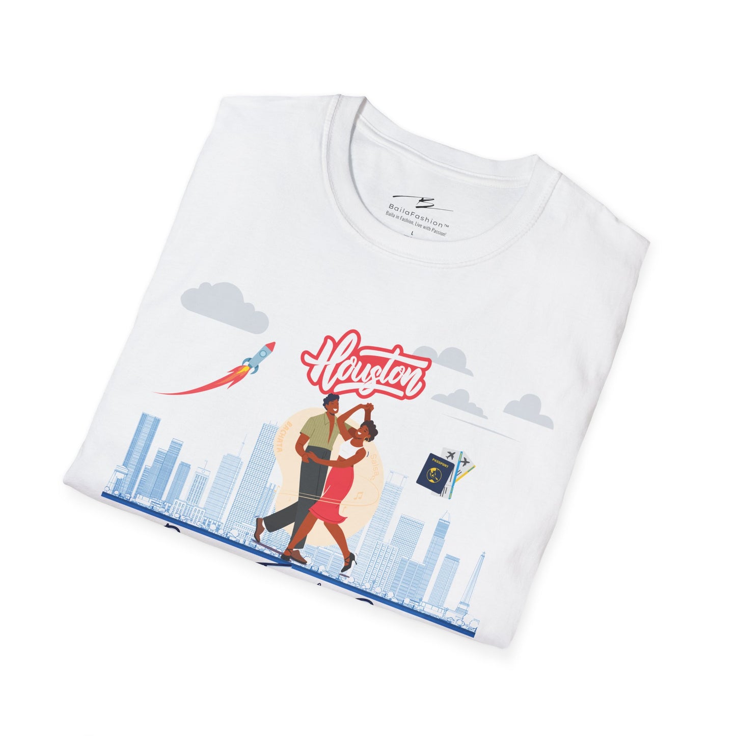 Houston Dance Travel Repeat T-shirt | Space City Latin Dance | Texas Salsa Bachata | Southern Dance Congress Gift | BailaFashion Lifestyle
