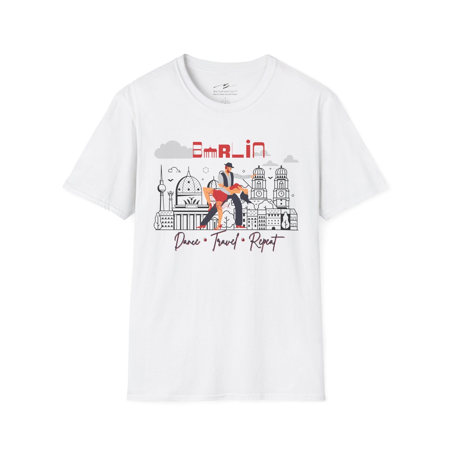 Berlin Dance Travel Repeat T-Shirt | Salsa Bachata Lovers Tee | Dance Lifestyle Shirt for Classes Socials Festivals | Matching Couple Tops