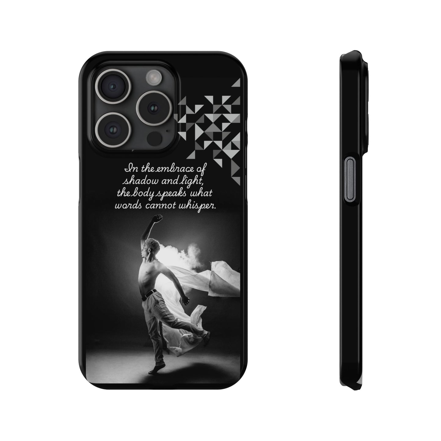 Whispered Motion iPhone Case | Shadow & Light Dance Art | Poetic Movement Design | Dance Lifestyle | BailaFashion