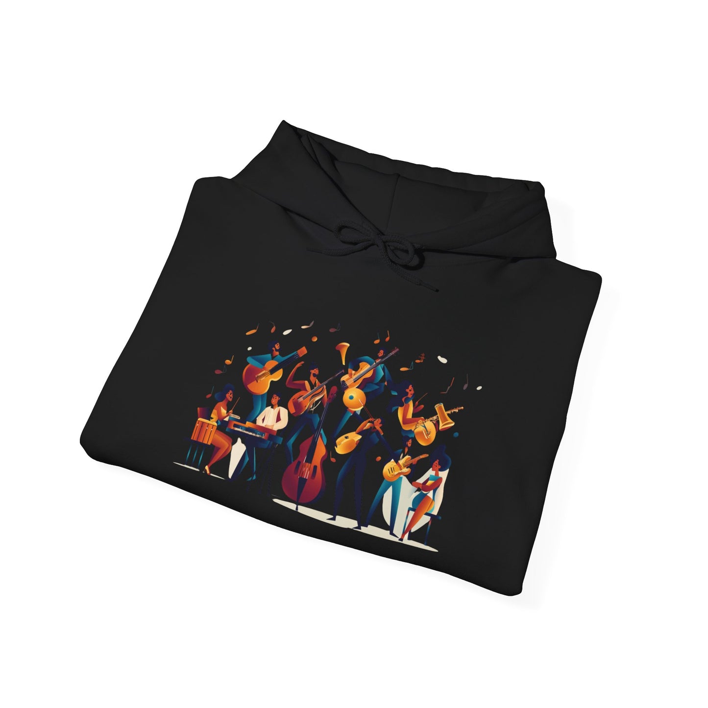 Salsa Orchestra Band Hoodie | Modern Music Art | Latin Jazz Illustration | Musician Dancer Gift | BailaFashion Comfy Casual Couple Wear