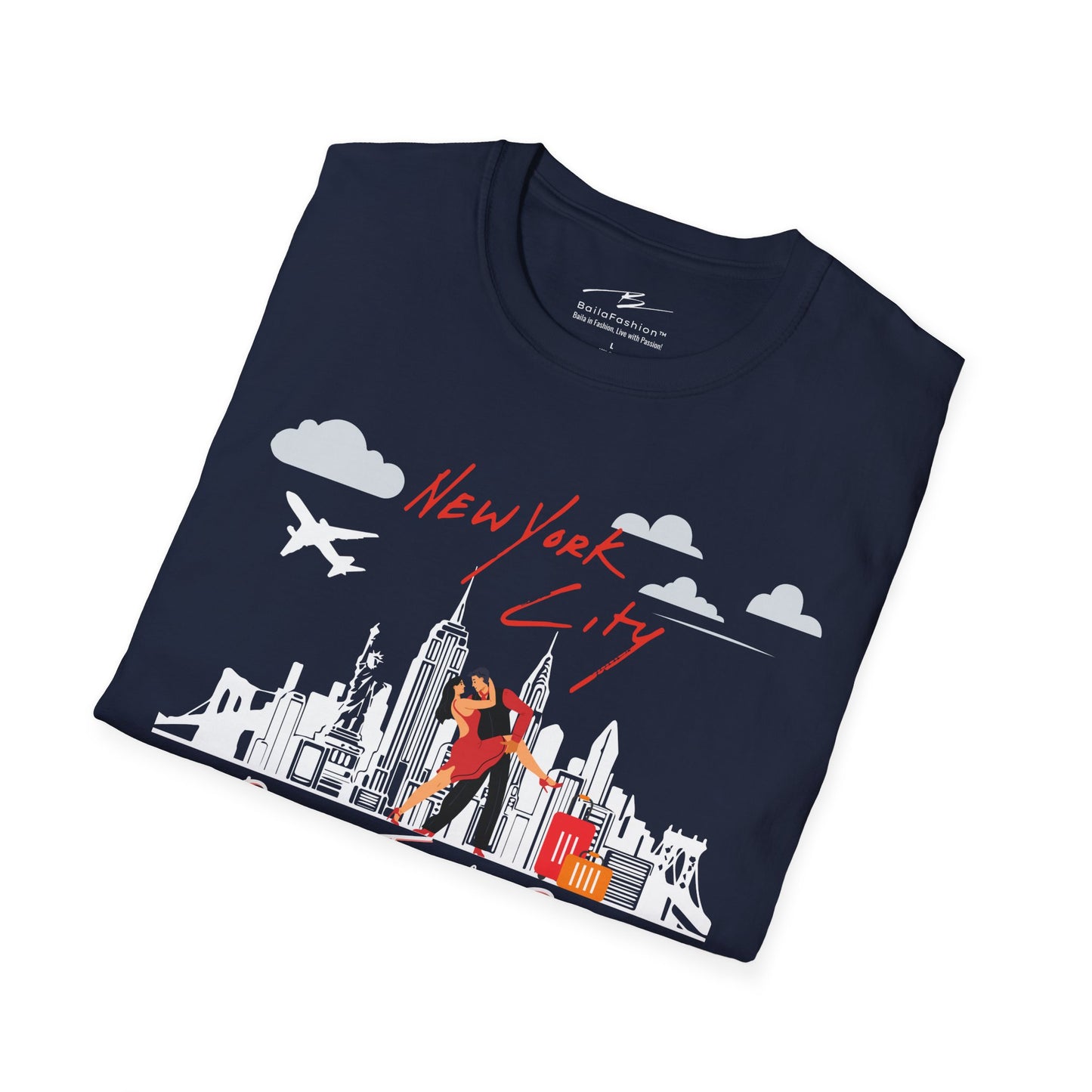 New York City Dance Travel Repeat T-shirt | NYC Latin Dance Scene | Big Apple Salsa Bachata | Dance Travel Gift | BailaFashion Lifestyle