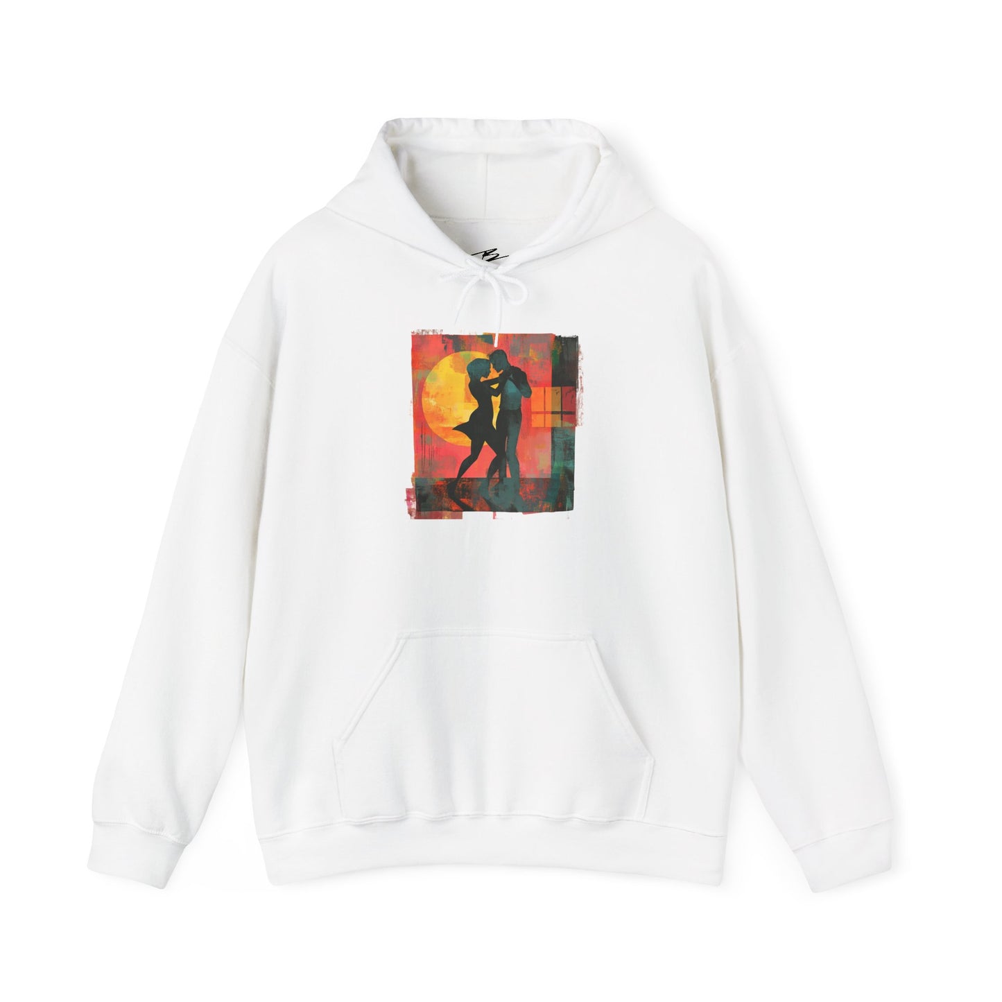 Sunset Connection Hoodie | Latin Dance Silhouette Art | Salsa Bachata Dancer Gift | Vibrant Dance Embrace | BailaFashion Dance Lifestyle