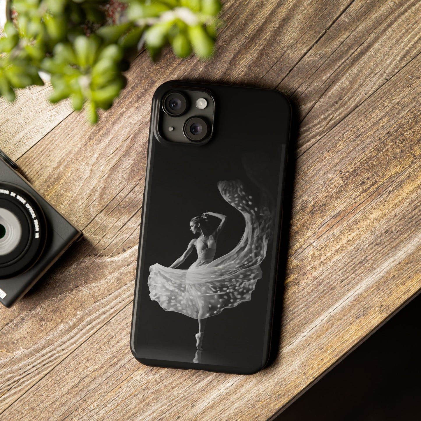 Dancer's Celestial Flow iPhone Case | Ballet Elegance Phone Protection | Starlit Performance Art | Dance Lifestyle | BailaFashion