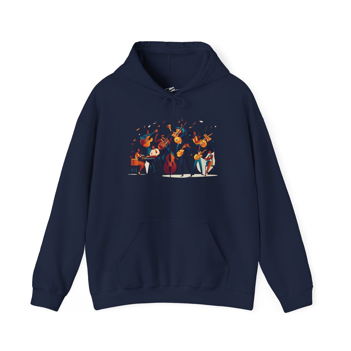 Salsa Orchestra Band Hoodie | Modern Music Art | Latin Jazz Illustration | Musician Dancer Gift | BailaFashion Comfy Casual Couple Wear