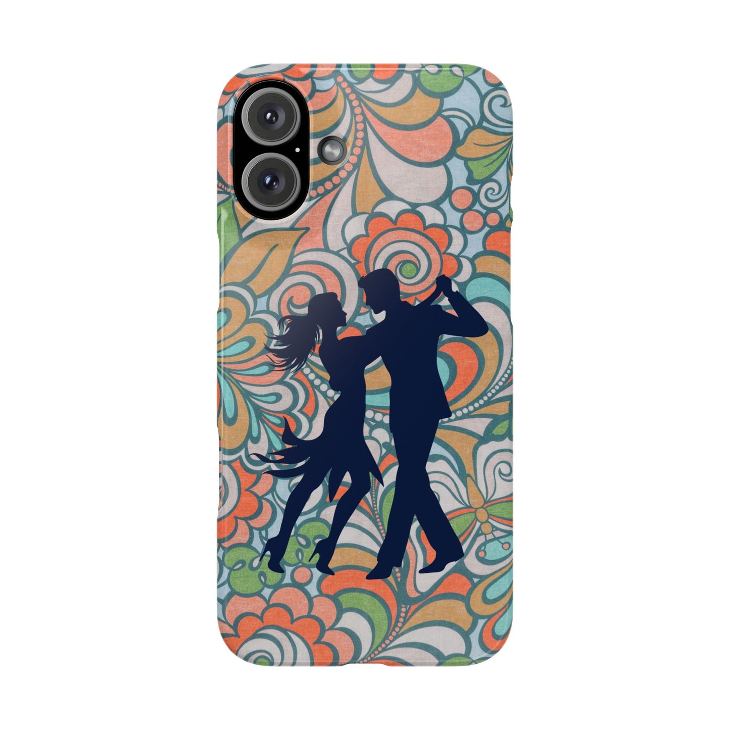Retro Paisley iPhone Case | Latin Dance Couple | Vintage Salsa Art | Floral Dance Design | BailaFashion Dance Lifestyle