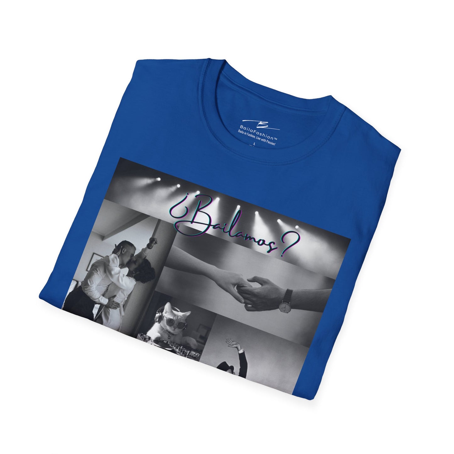 Bailamos Dance Collage T-shirt | DJ Cat Latin Dance Moments | Vintage Dance Couples | Matching Dance Tops | Dance Lifestyle | Practice Tee