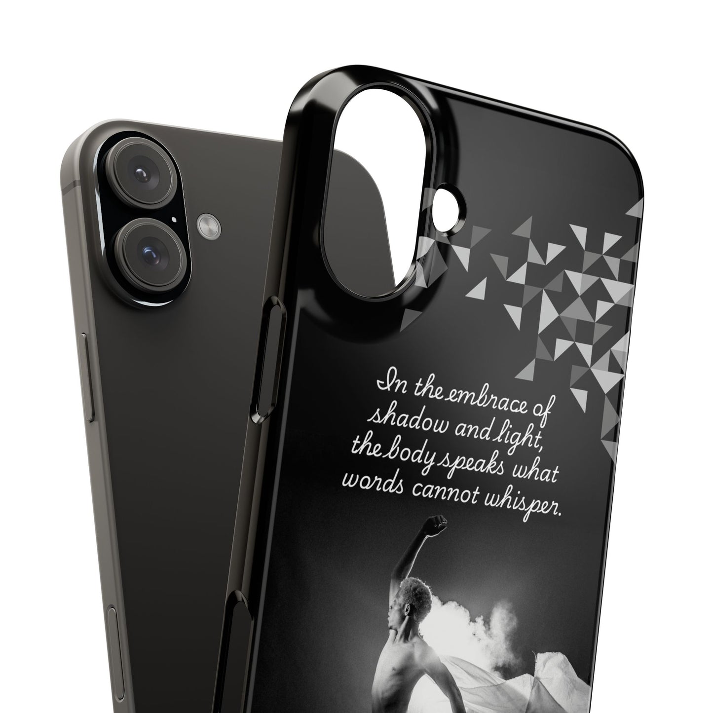 Whispered Motion iPhone Case | Shadow & Light Dance Art | Poetic Movement Design | Dance Lifestyle | BailaFashion