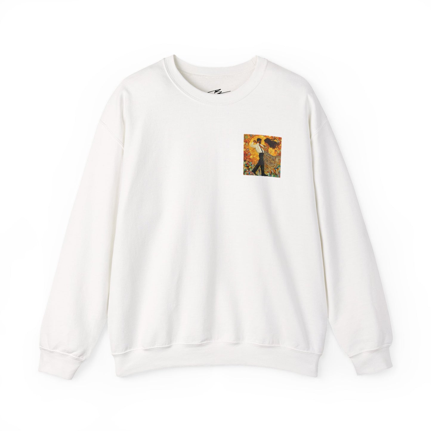 Golden Rhythm Pocket Print Sweatshirt | Latin Dance Art | Salsa Bachata Couple | Dance Lifestyle Streetwear | BailaFashion Couple Sweater