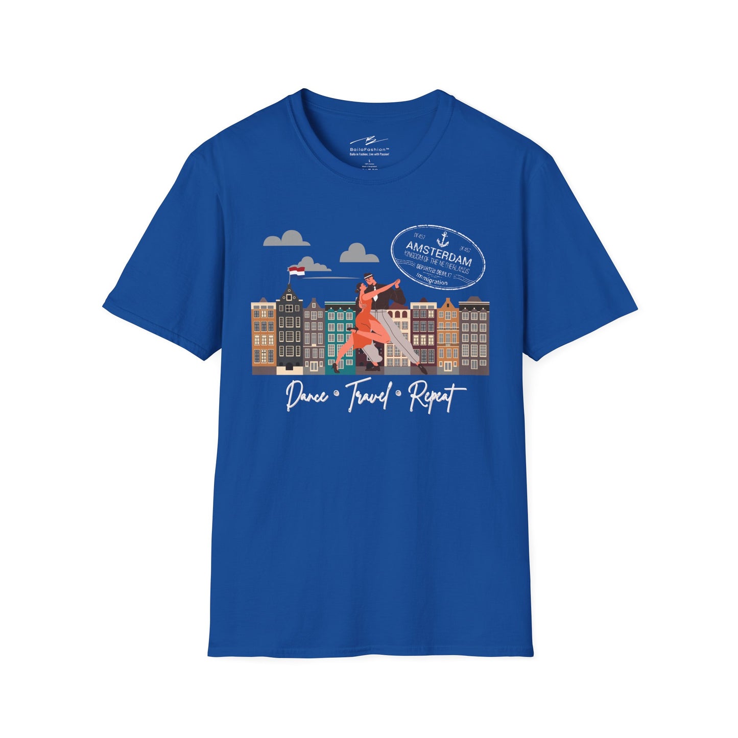 Amsterdam Dance Travel Repeat T-Shirt | Salsa Bachata Lovers Tee | Dance Lifestyle Shirt 4 Classes Socials Festivals | Matching Couple Tops