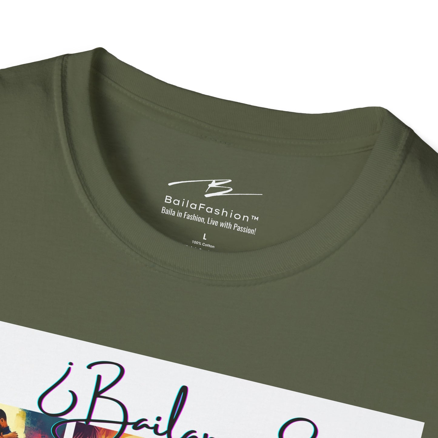 Bailamos? Latin Dance Collage T-Shirt | DJ Dog Salsa Bachata Scenes | Vibrant Dance Art | BailaFashion Streetwear | Dance Practice Tee