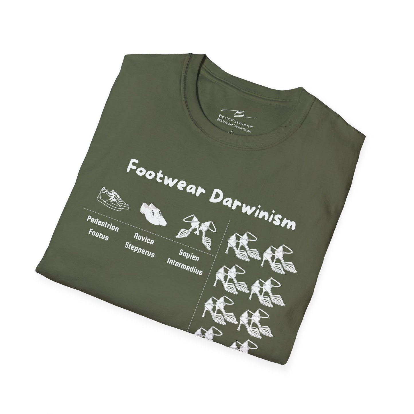 Footwear Darwinism T-Shirt | Dance Shoe Evolution | Latin Dancer Humor | Salsa Bachata Collection | Dance Lifestyle | Matching Couple Tops