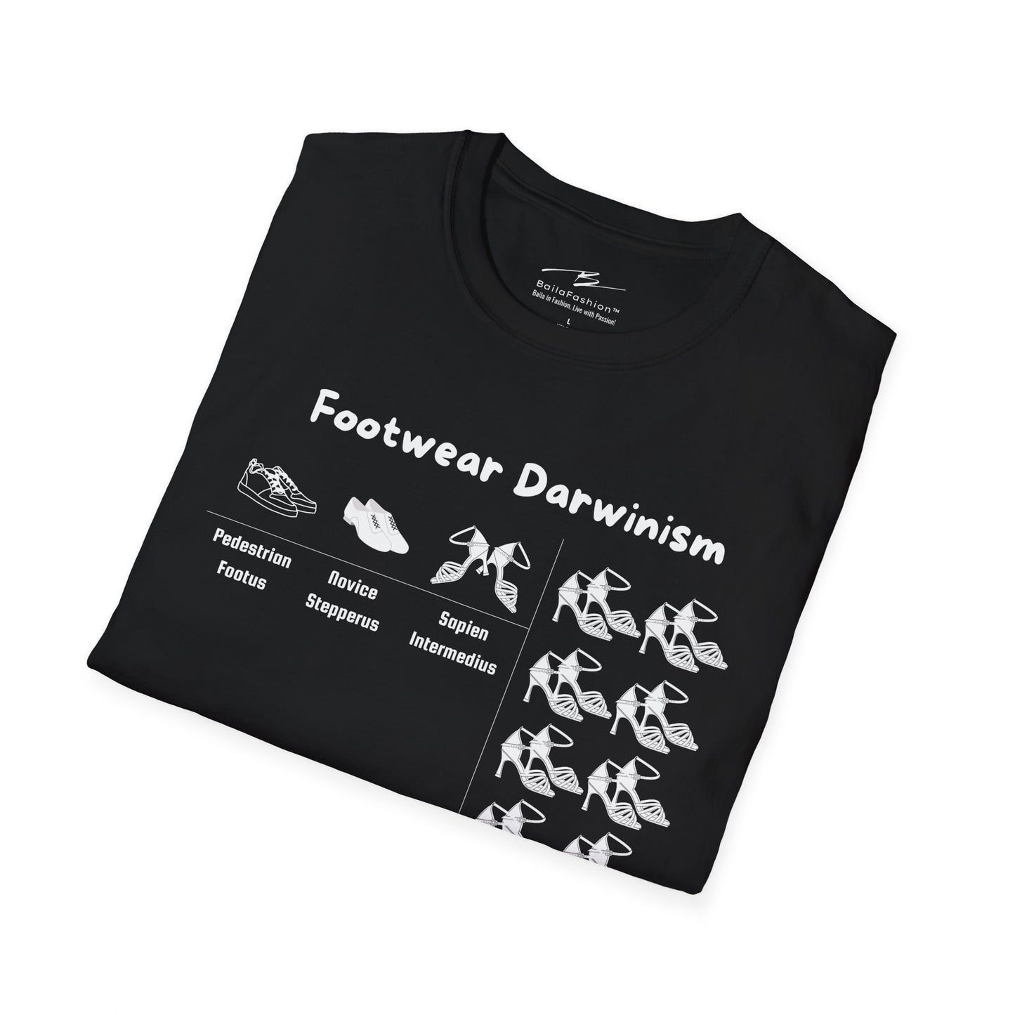 Footwear Darwinism T-Shirt | Dance Shoe Evolution | Latin Dancer Humor | Salsa Bachata Collection | Dance Lifestyle | Matching Couple Tops