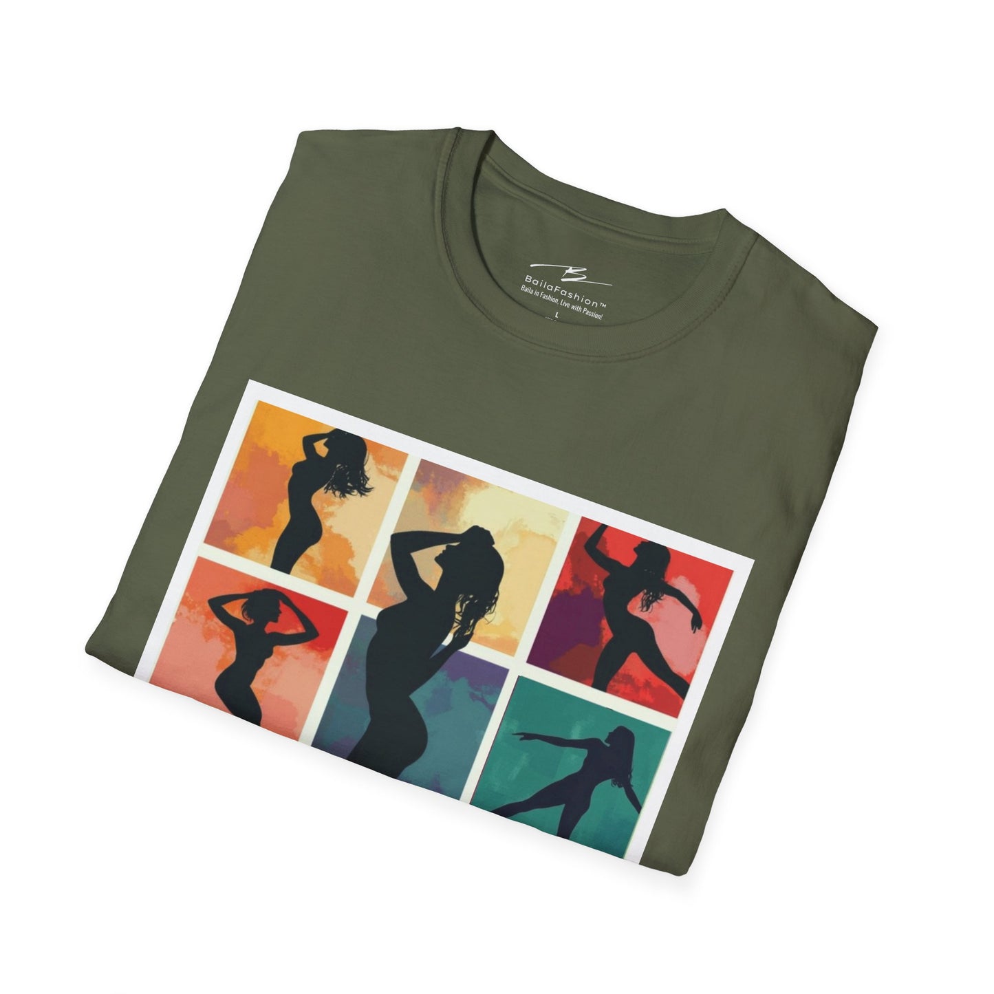 Dance Silhouette Grid T-Shirt | Colorful Dancer Collage Tee | Modern Dance Art | Contemporary Ballet Jazz Hip-Hop | Vibrant Dance Shirt