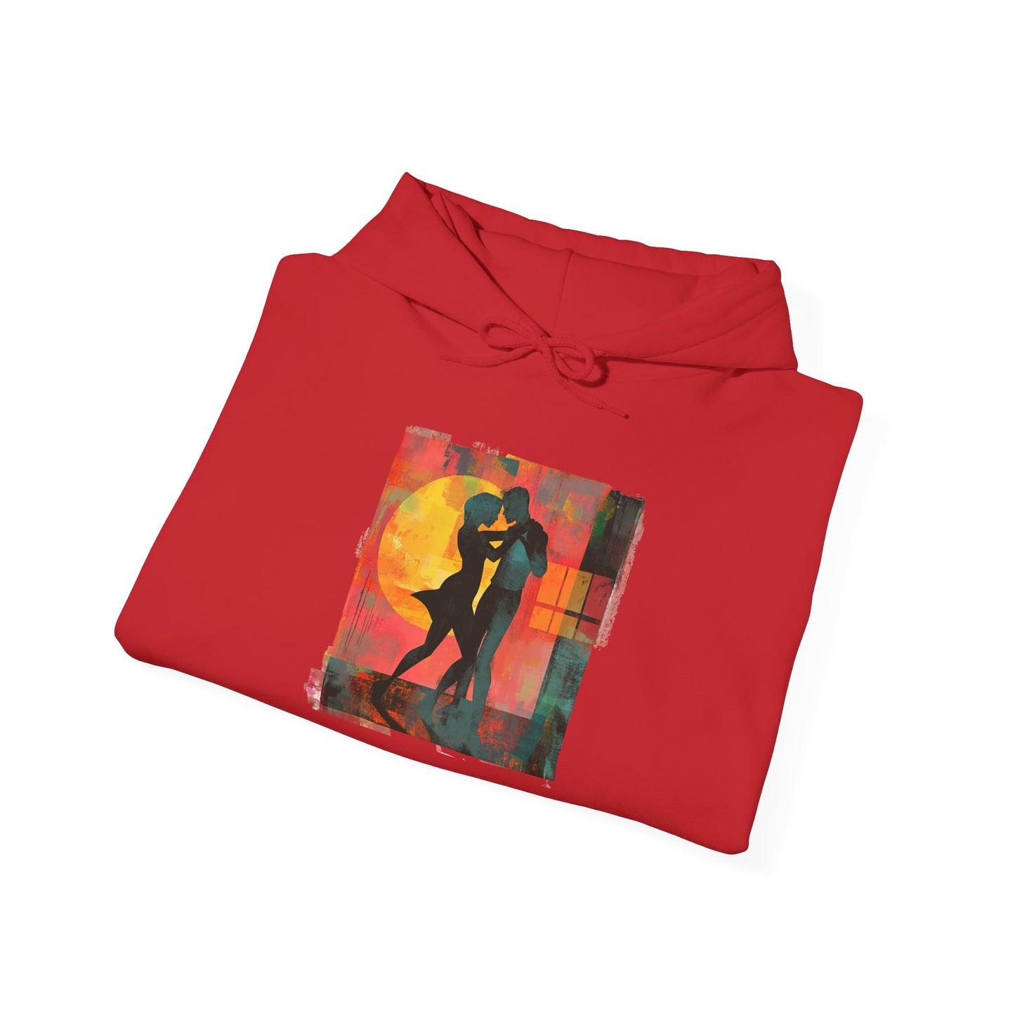 Sunset Connection Hoodie | Latin Dance Silhouette Art | Salsa Bachata Dancer Gift | Vibrant Dance Embrace | BailaFashion Dance Lifestyle