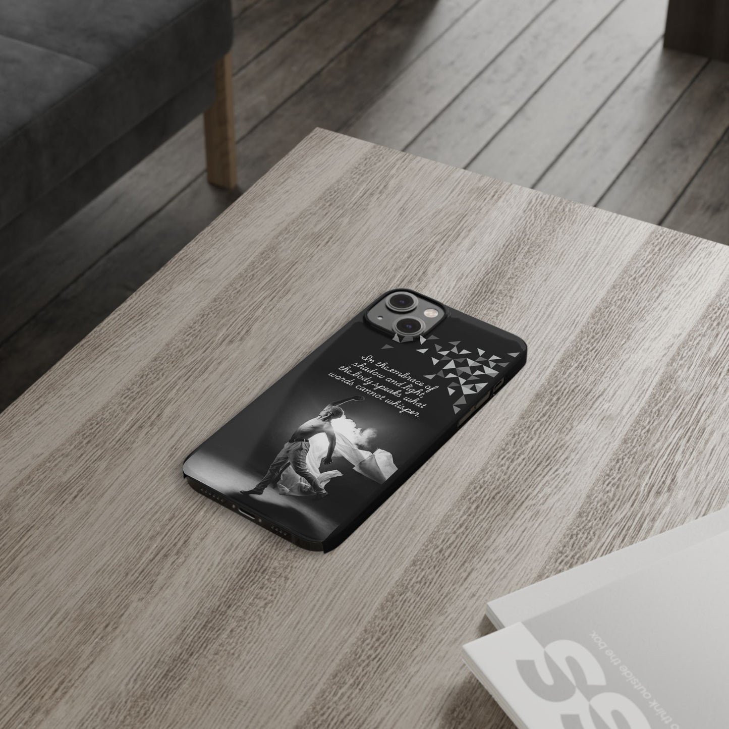 Whispered Motion iPhone Case | Shadow & Light Dance Art | Poetic Movement Design | Dance Lifestyle | BailaFashion