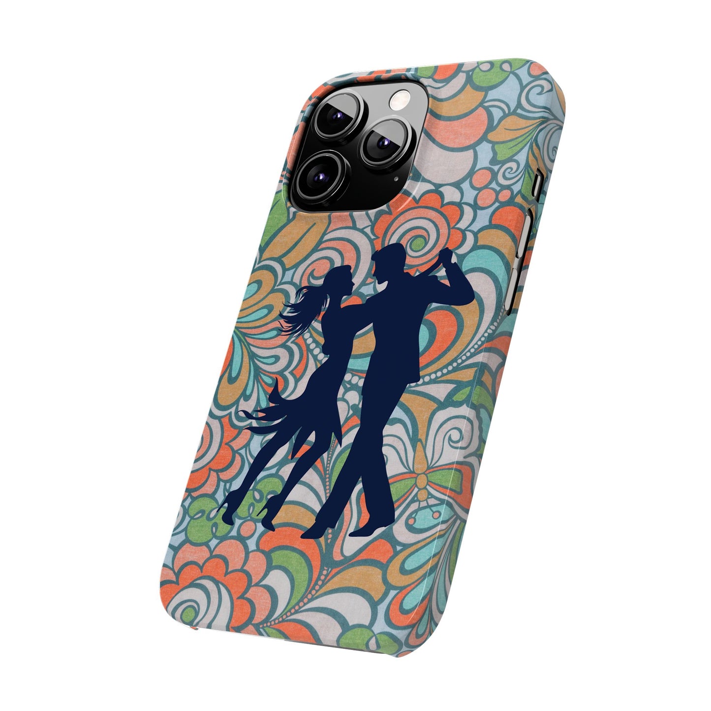 Retro Paisley iPhone Case | Latin Dance Couple | Vintage Salsa Art | Floral Dance Design | BailaFashion Dance Lifestyle