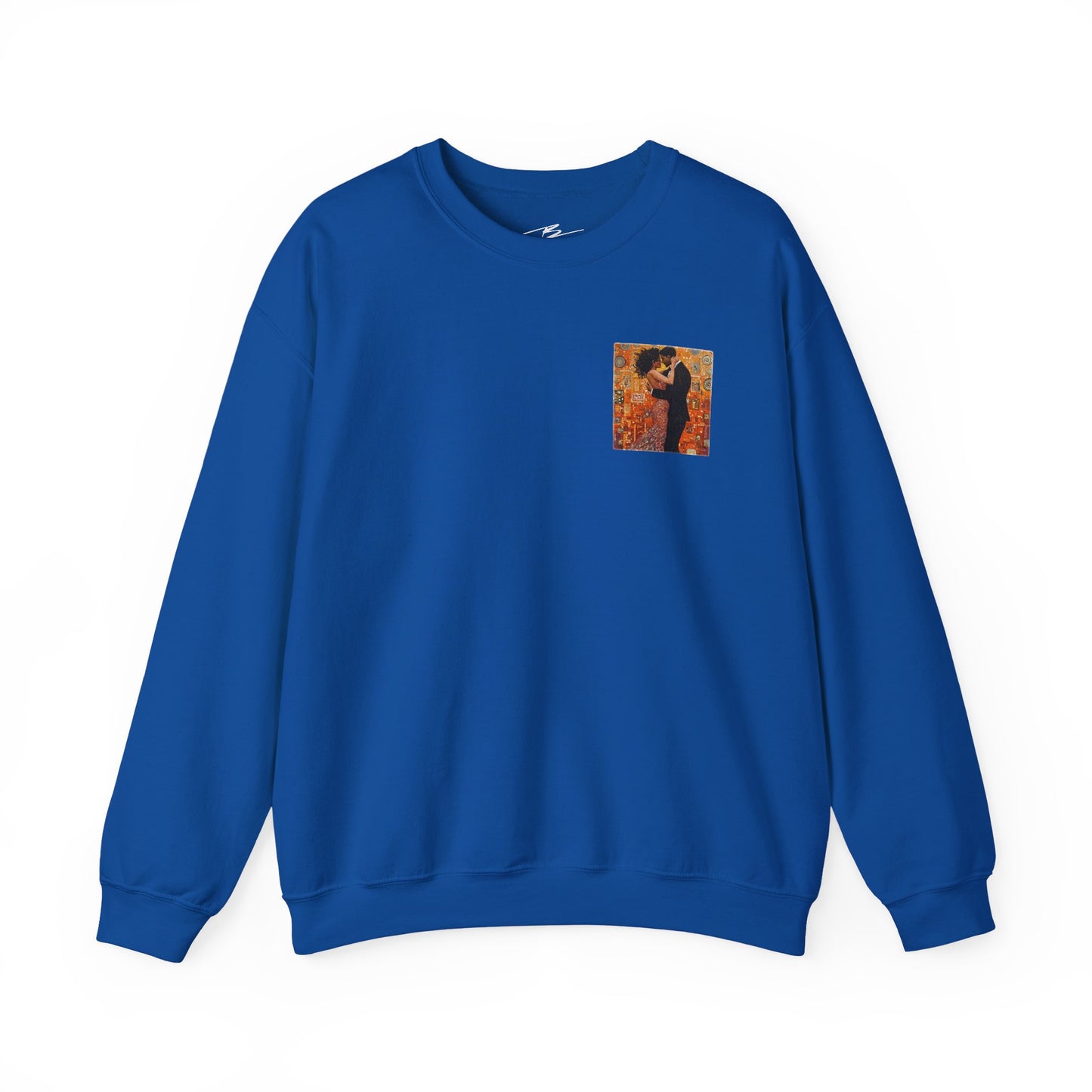Amber Embrace Art Sweatshirt | Klimt Inspired Latin Dance | Salsa Bachata | Unisex Crewneck | Dance Practice Wear | BailaFashion Streewear