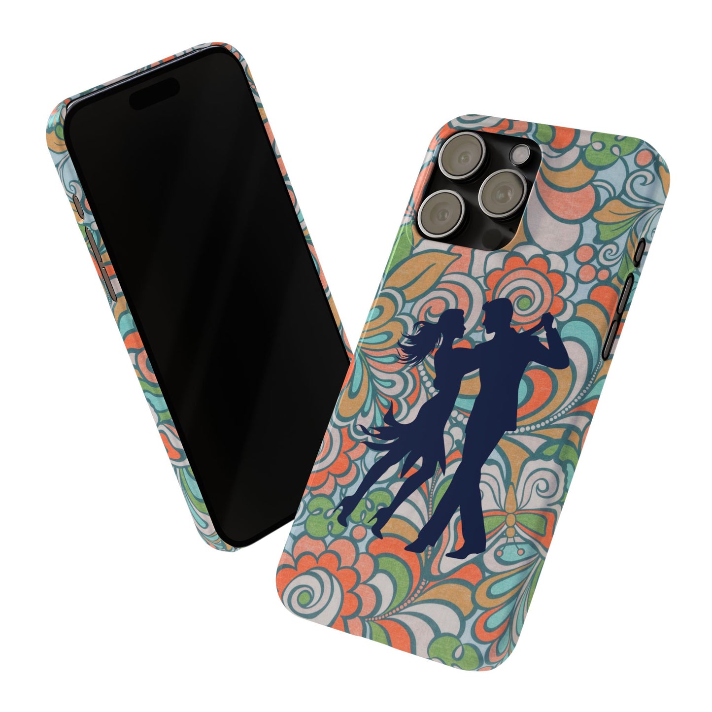 Retro Paisley iPhone Case | Latin Dance Couple | Vintage Salsa Art | Floral Dance Design | BailaFashion Dance Lifestyle