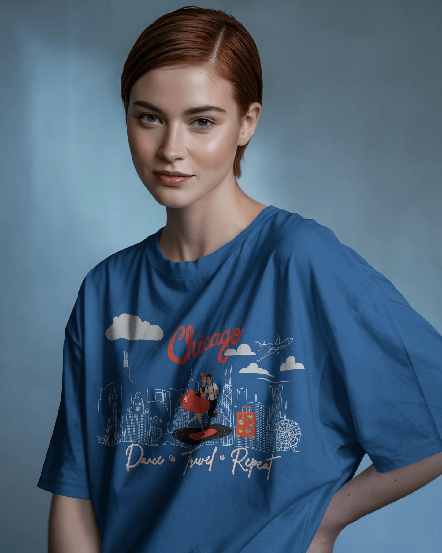 Chicago Dance Travel Repeat T-shirt | Windy City Latin Dance | Chi-town Salsa Bachata | Dance Congress Gift | BailaFashion Dance Lifestyle