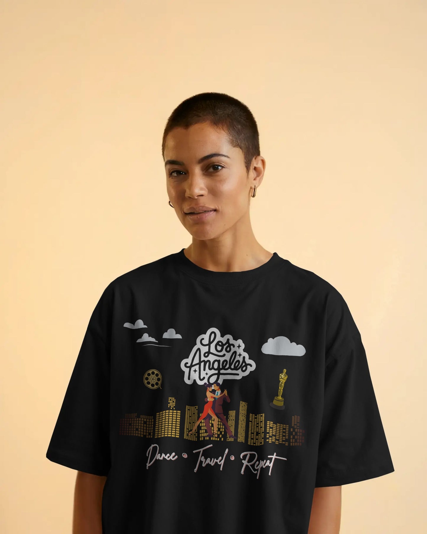 Los Angeles Dance Travel Repeat T-shirt | LA Latin Dance Scene | Hollywood Salsa Bachata | West Coast Dance Gift | BailaFashion Lifestyle
