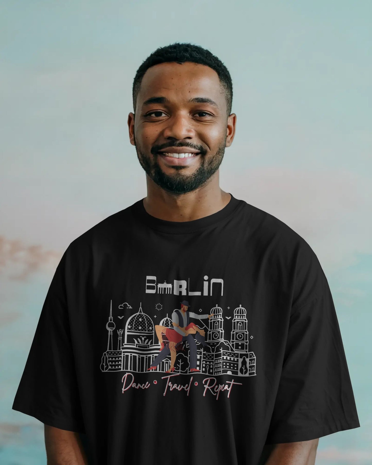 Berlin Dance Travel Repeat T-Shirt | Salsa Bachata Lovers Tee | Dance Lifestyle Shirt for Classes Socials Festivals | Matching Couple Tops