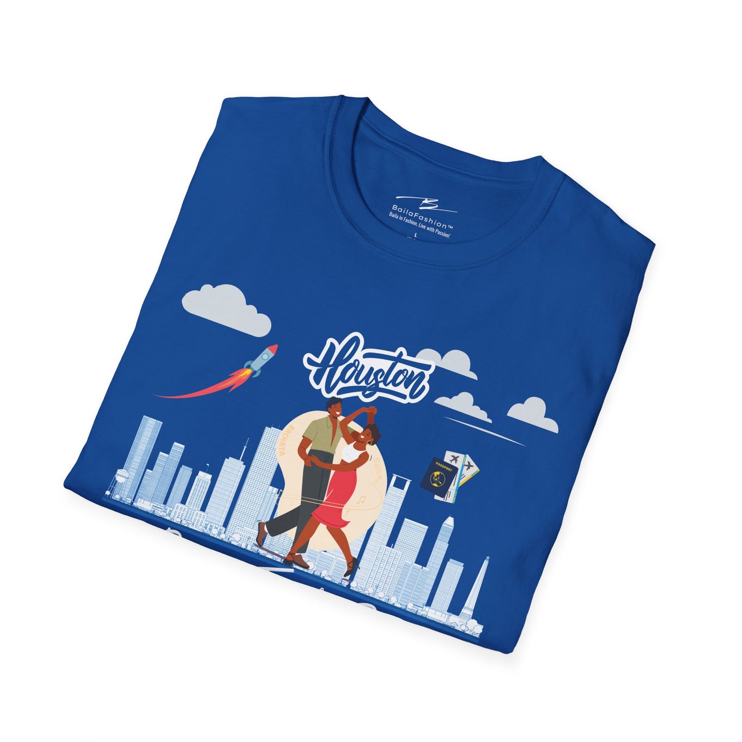 Houston Dance Travel Repeat T-shirt | Space City Latin Dance | Texas Salsa Bachata | Southern Dance Congress Gift | BailaFashion Lifestyle