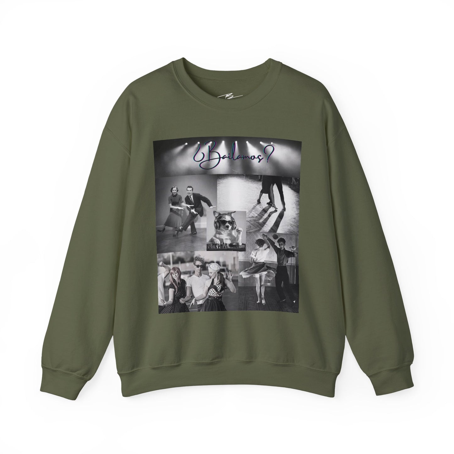 Bailamos Dance Collage Sweatshirt | Vintage Latin Dance Scenes | DJ Dog Salsa Bachata Gift | Dance Class Wear | BailaFashion Practice Wear