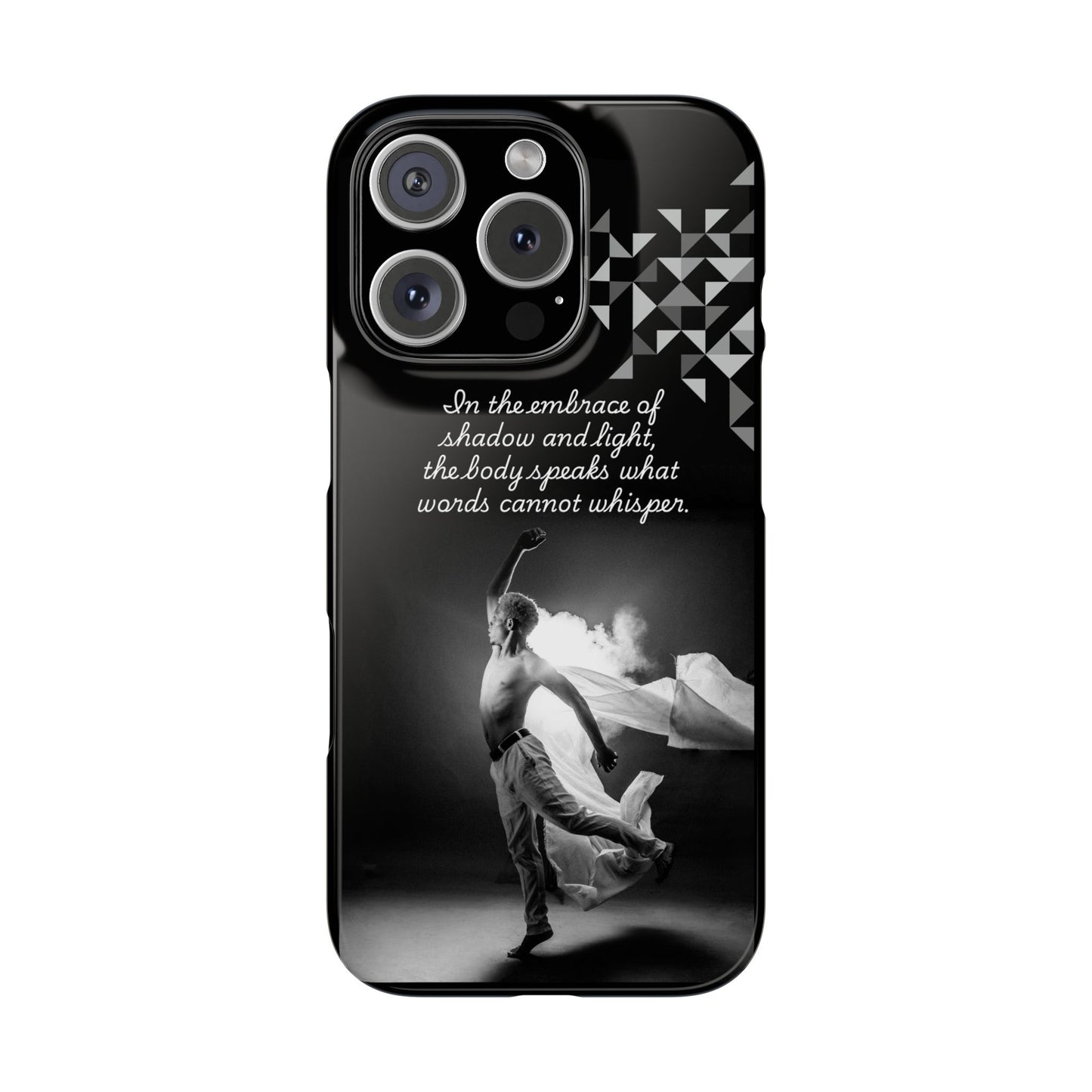 Whispered Motion iPhone Case | Shadow & Light Dance Art | Poetic Movement Design | Dance Lifestyle | BailaFashion