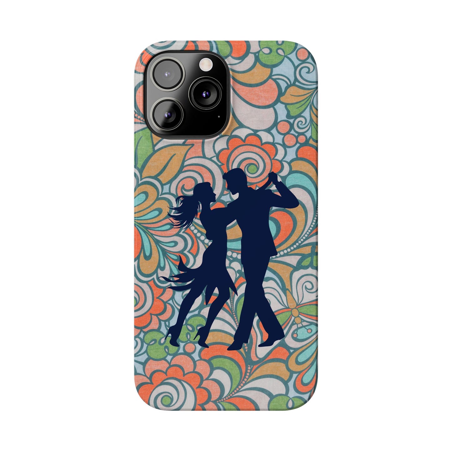 Retro Paisley iPhone Case | Latin Dance Couple | Vintage Salsa Art | Floral Dance Design | BailaFashion Dance Lifestyle