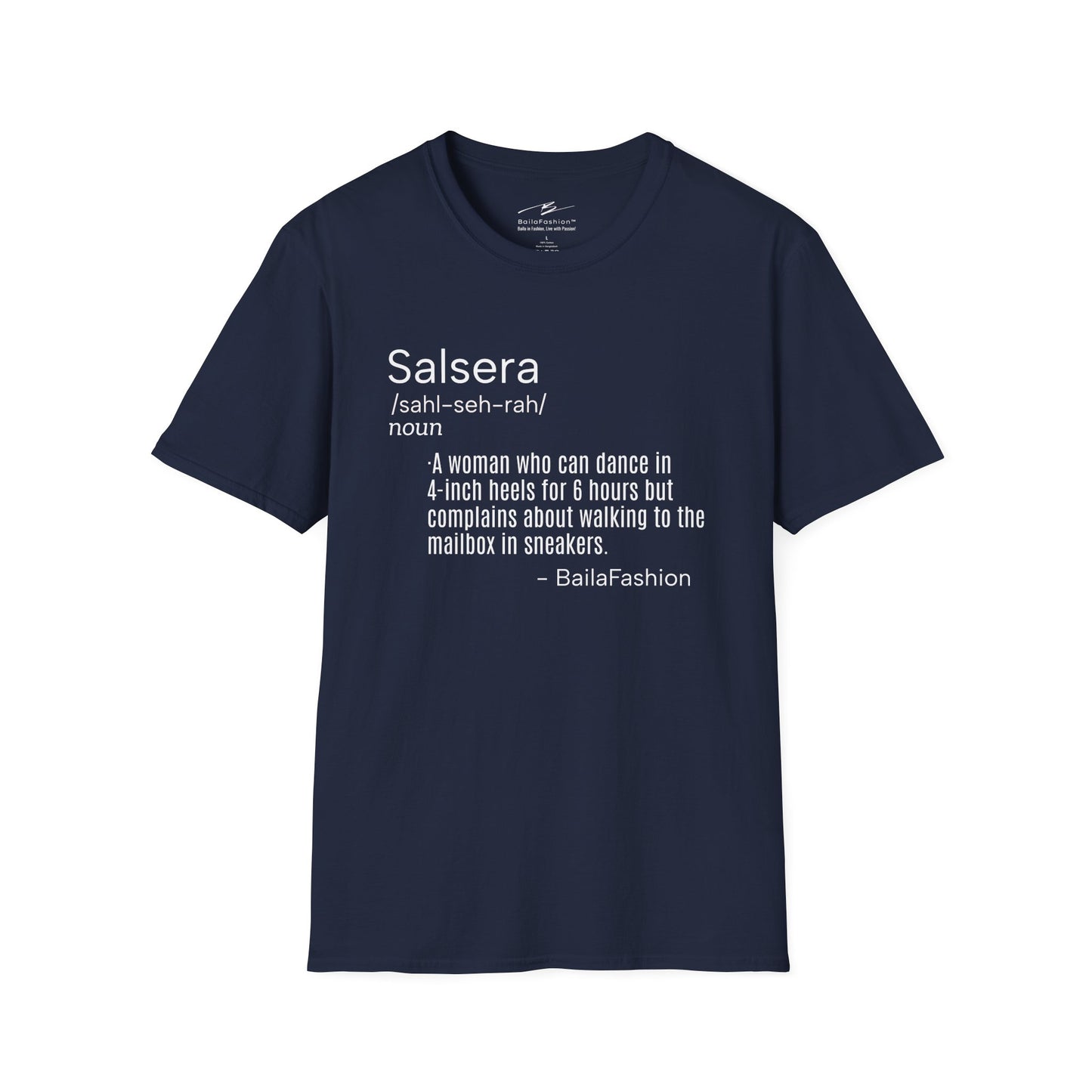 SALSERA Definition T-Shirt | Funny Salsa Dance Tee | High Heels vs Sneakers | Latin Dancing Humor | Women's Dancer Gift | Studio Daily Wear