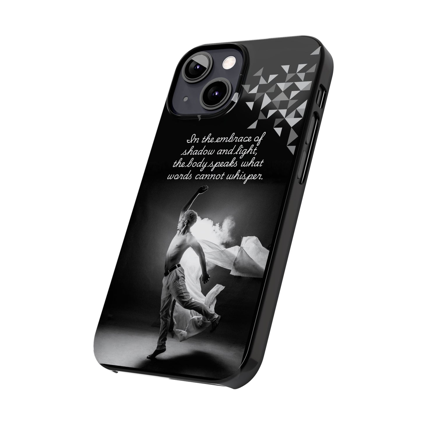 Whispered Motion iPhone Case | Shadow & Light Dance Art | Poetic Movement Design | Dance Lifestyle | BailaFashion