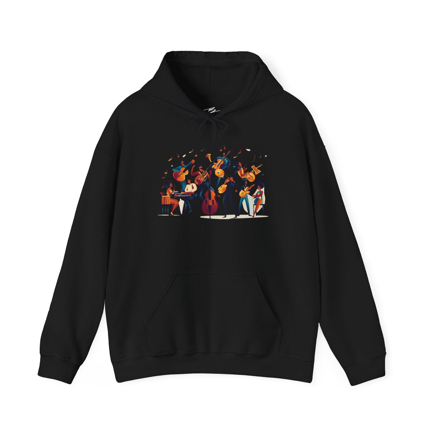 Salsa Orchestra Band Hoodie | Modern Music Art | Latin Jazz Illustration | Musician Dancer Gift | BailaFashion Comfy Casual Couple Wear