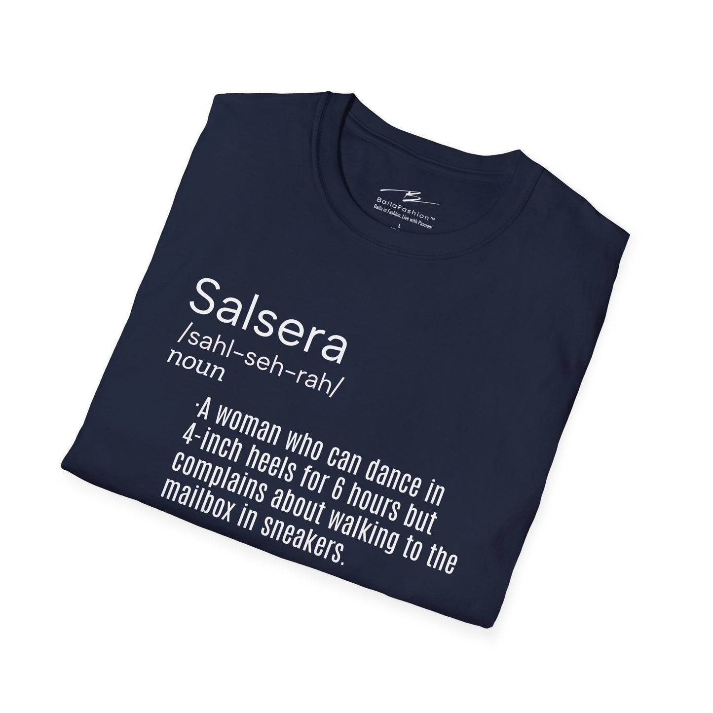 SALSERA Definition T-Shirt | Funny Salsa Dance Tee | High Heels vs Sneakers | Latin Dancing Humor | Women's Dancer Gift | Studio Daily Wear