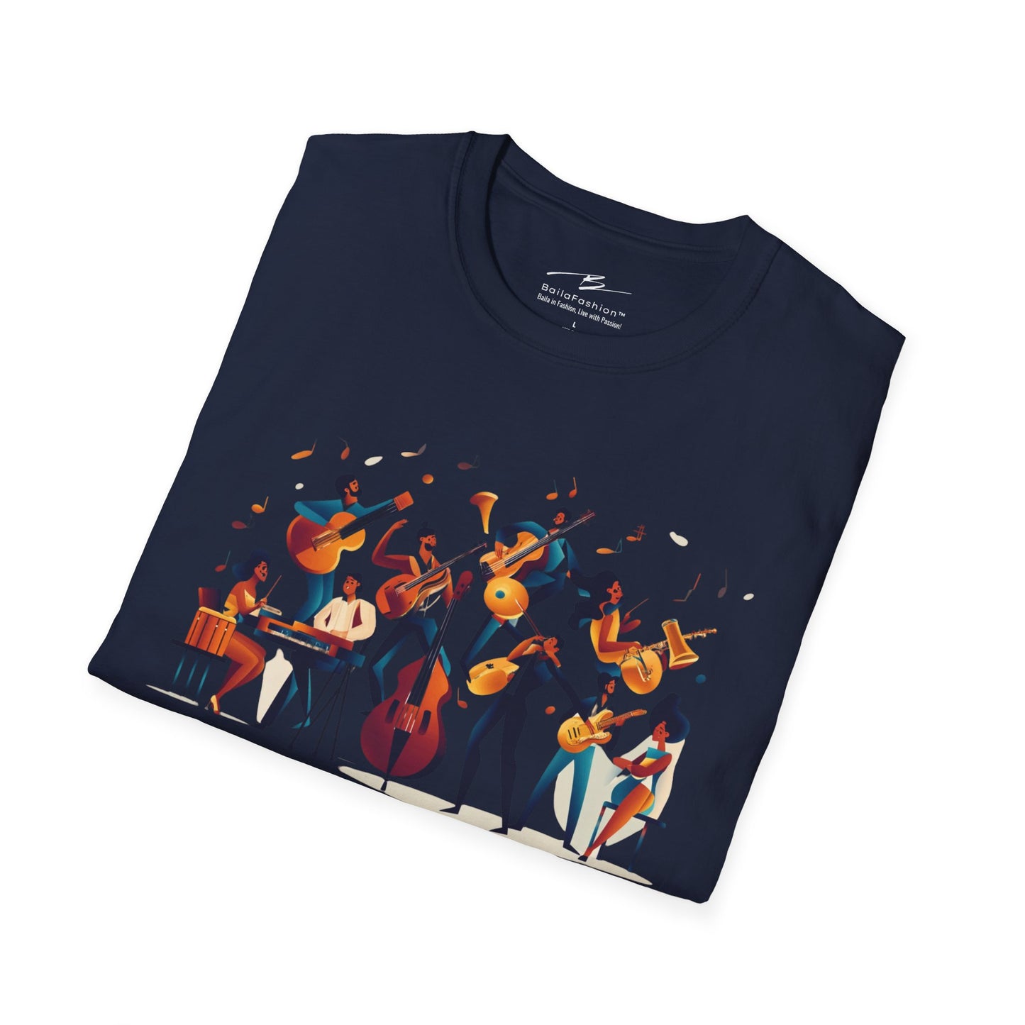 Salsa Orchestra T-Shirt | Latin Band Illustration | Musician Dance Art | Unisex Vibrant Music Tee | Studio Practice Wear | Dance Lifestyle