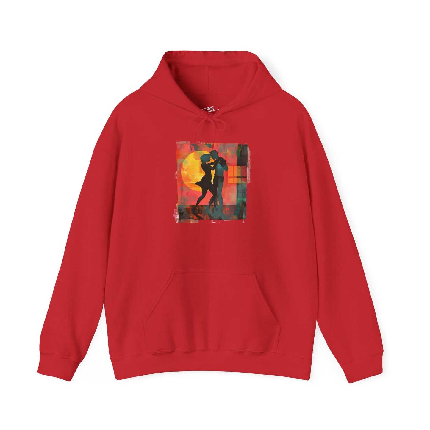 Sunset Connection Hoodie | Latin Dance Silhouette Art | Salsa Bachata Dancer Gift | Vibrant Dance Embrace | BailaFashion Dance Lifestyle