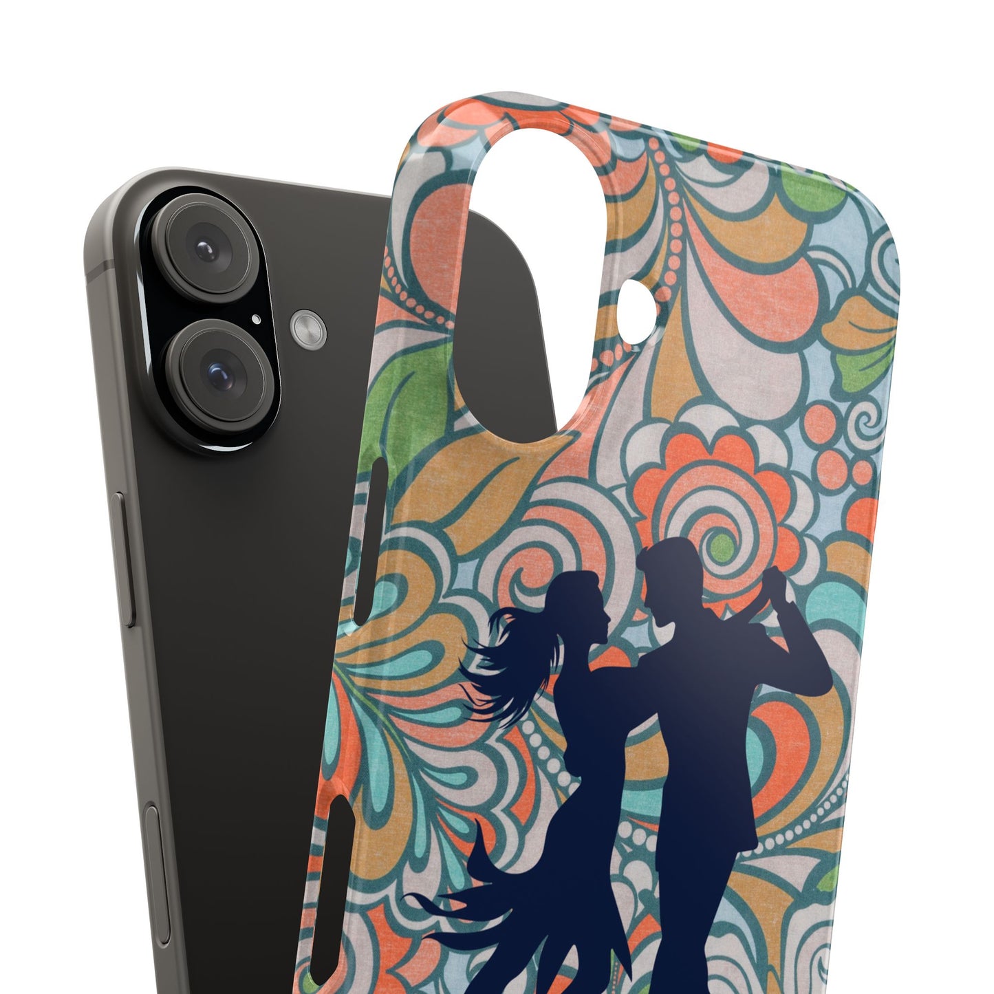 Retro Paisley iPhone Case | Latin Dance Couple | Vintage Salsa Art | Floral Dance Design | BailaFashion Dance Lifestyle