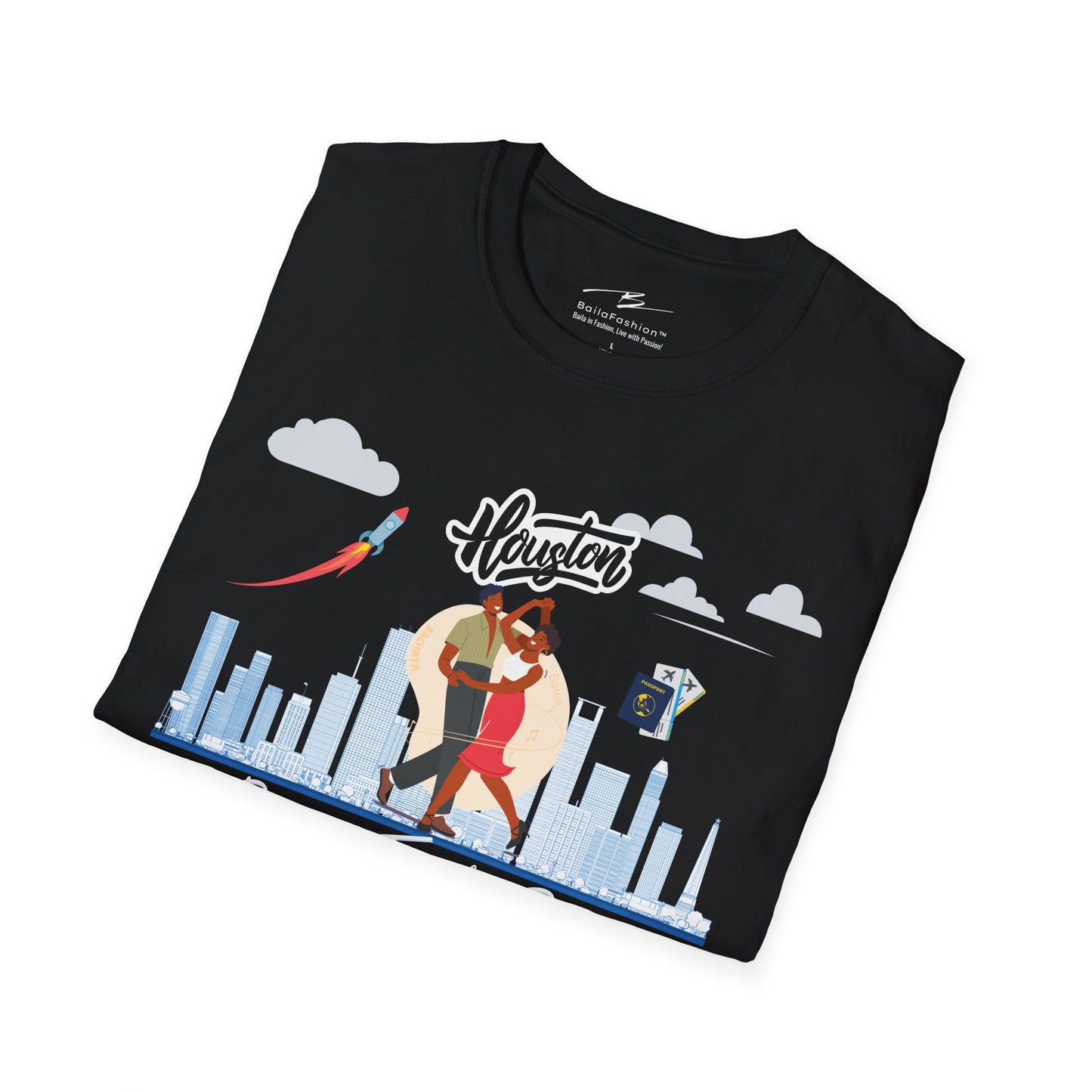 Houston Dance Travel Repeat T-shirt | Space City Latin Dance | Texas Salsa Bachata | Southern Dance Congress Gift | BailaFashion Lifestyle