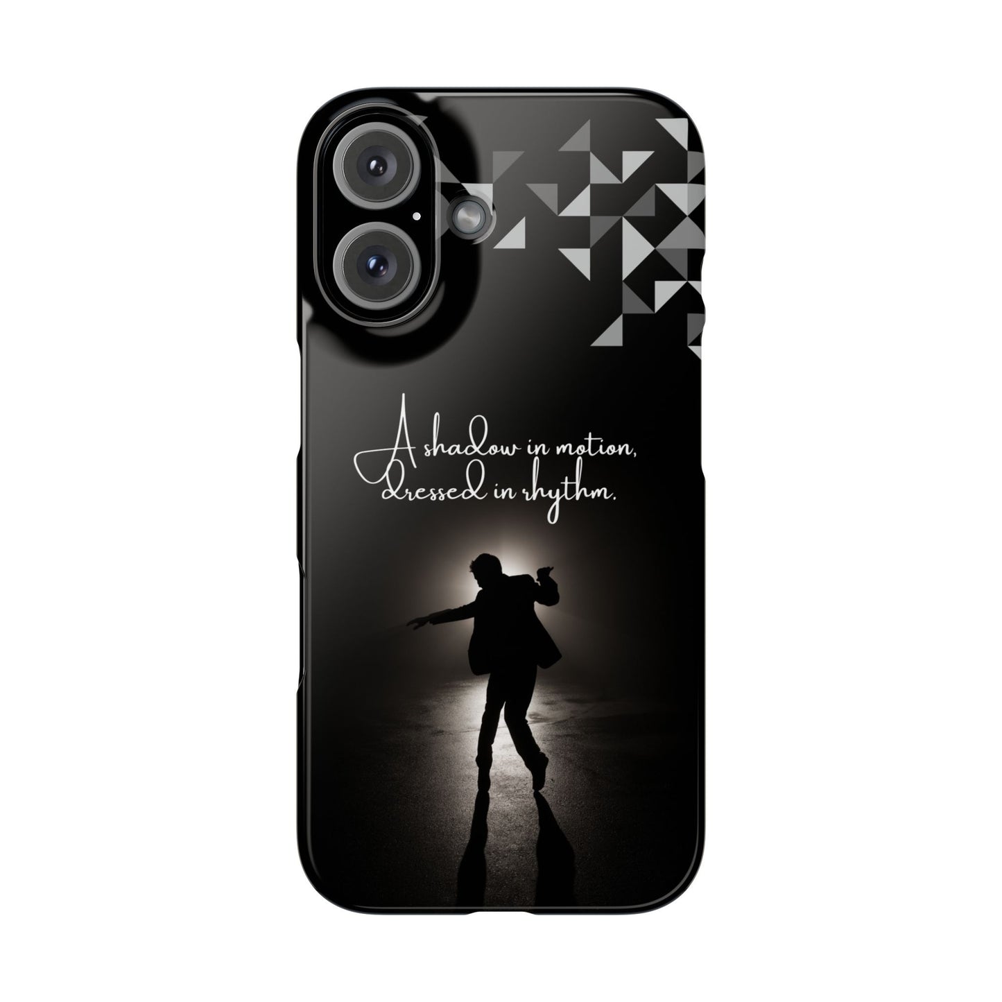 Shadow Dancer iPhone Case | Rhythm in Motion Art | Geometric Dance Silhouette | BailaFashion Dance Lifestyle
