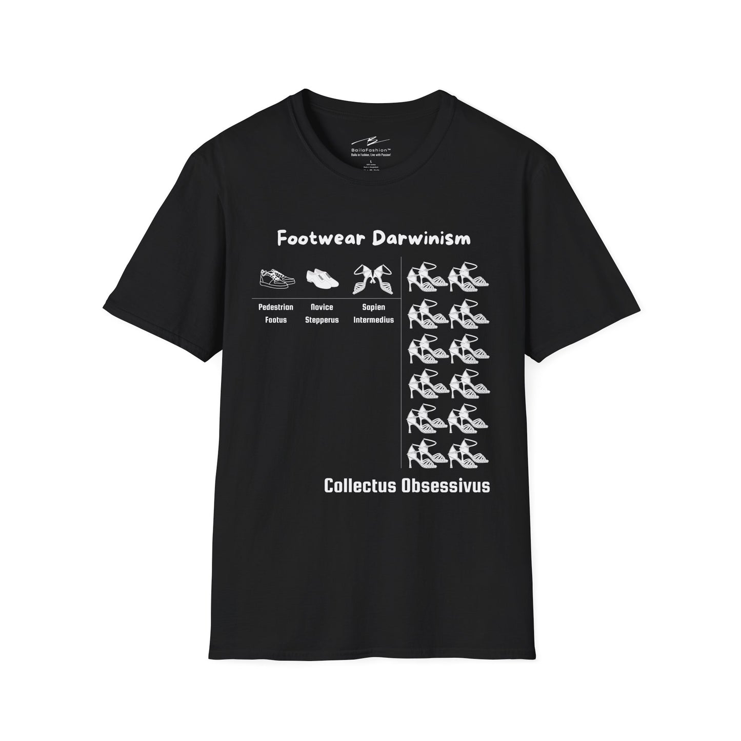 Footwear Darwinism T-Shirt | Dance Shoe Evolution | Latin Dancer Humor | Salsa Bachata Collection | Dance Lifestyle | Matching Couple Tops