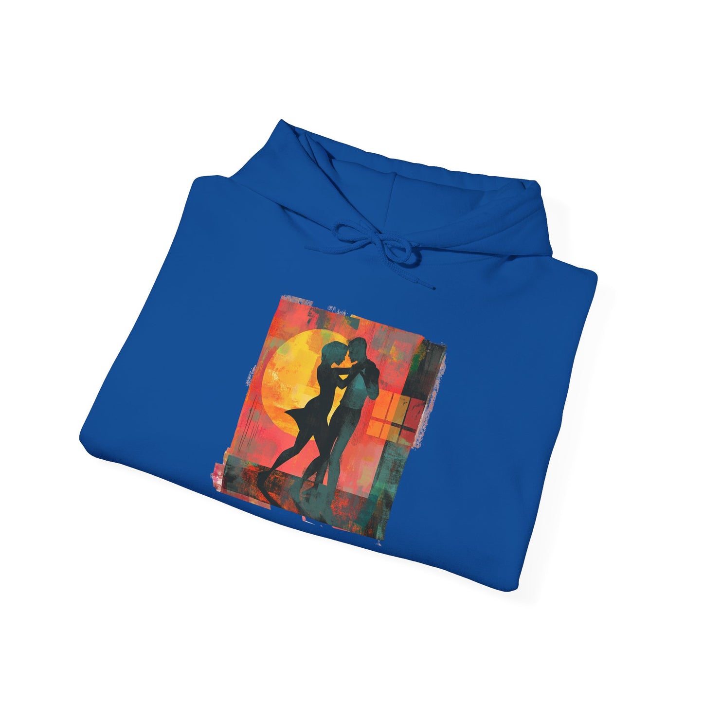 Sunset Connection Hoodie | Latin Dance Silhouette Art | Salsa Bachata Dancer Gift | Vibrant Dance Embrace | BailaFashion Dance Lifestyle
