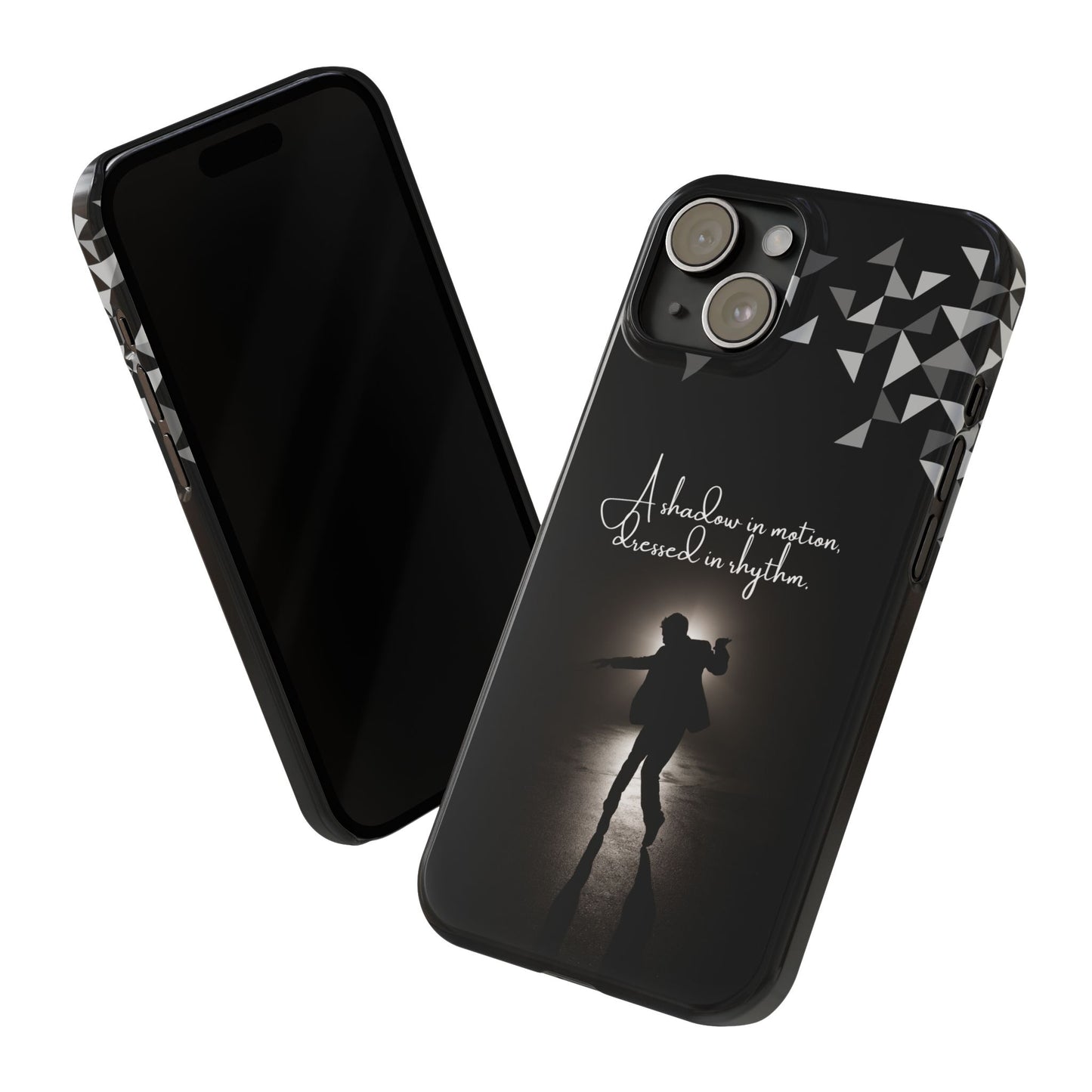 Shadow Dancer iPhone Case | Rhythm in Motion Art | Geometric Dance Silhouette | BailaFashion Dance Lifestyle