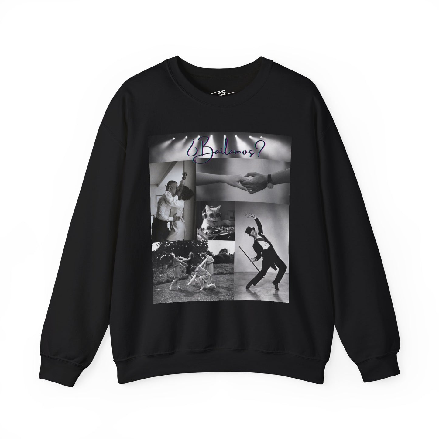 Bailamos Dance Collage Sweatshirt | Elegant Dance Couples | DJ Cat Latin Moments | Matching Couple Tops | Dance Lifestyle | Practice Wear