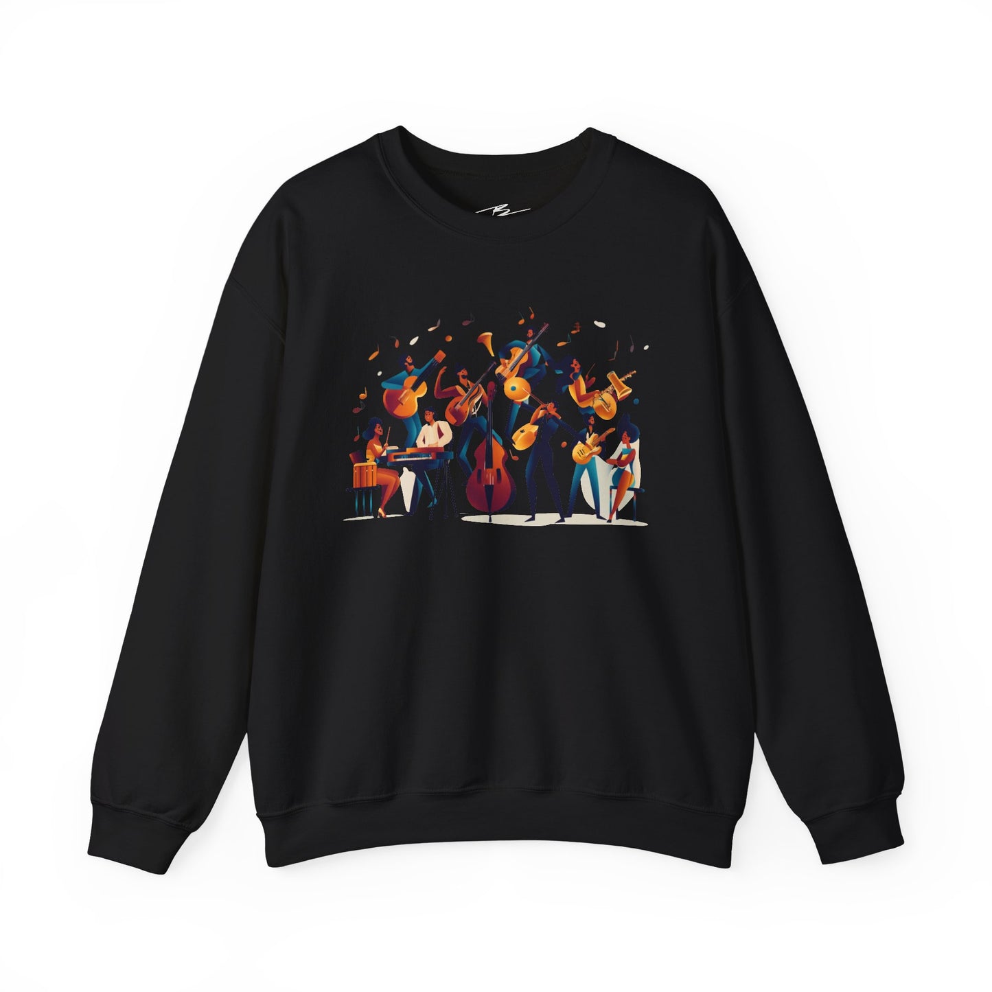 Salsa Orchestra Band Sweatshirt | Modern Music Art | Latin Jazz Illustration | Musician Dancer Gift | BailaFashion Comfy Couple Casual Wear