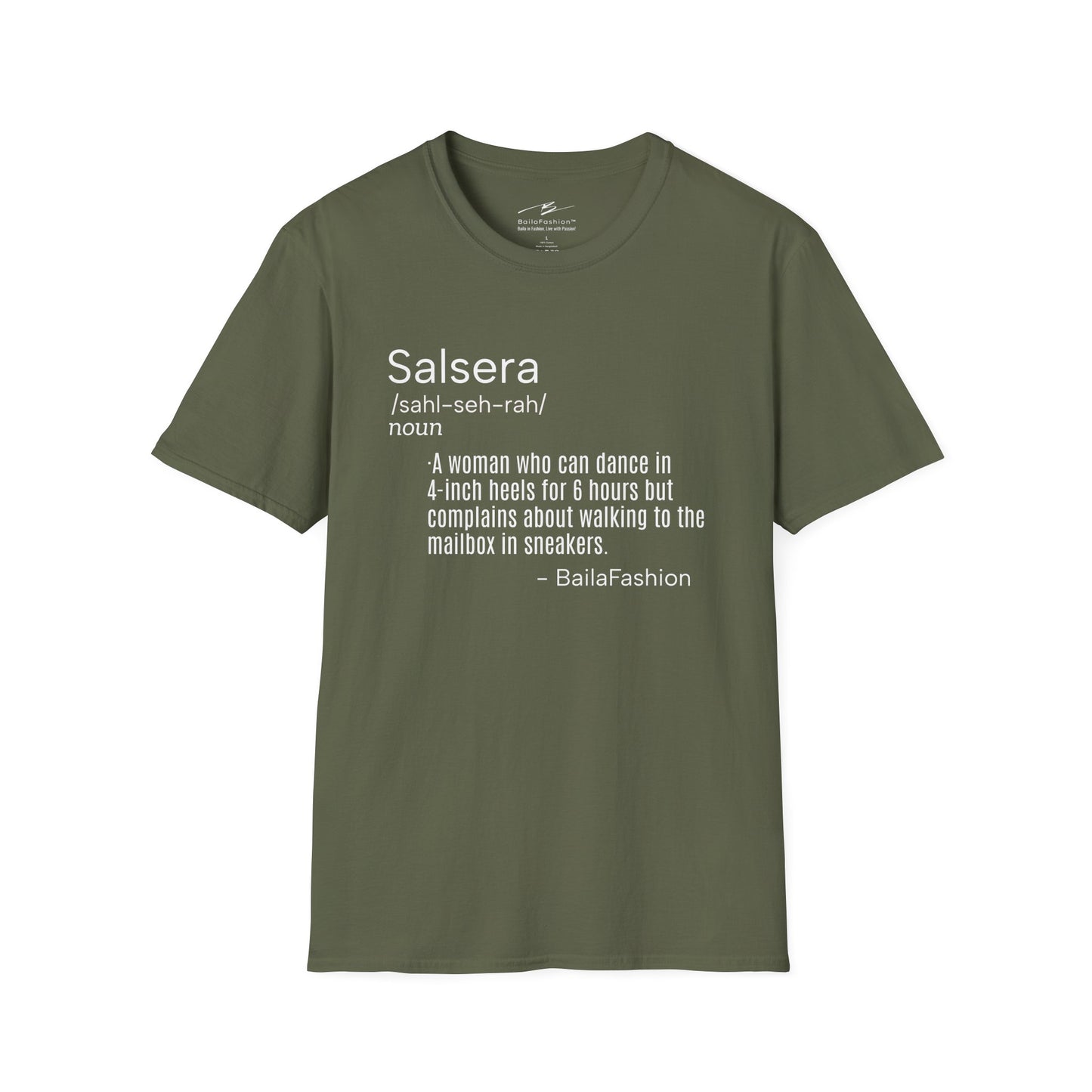 SALSERA Definition T-Shirt | Funny Salsa Dance Tee | High Heels vs Sneakers | Latin Dancing Humor | Women's Dancer Gift | Studio Daily Wear