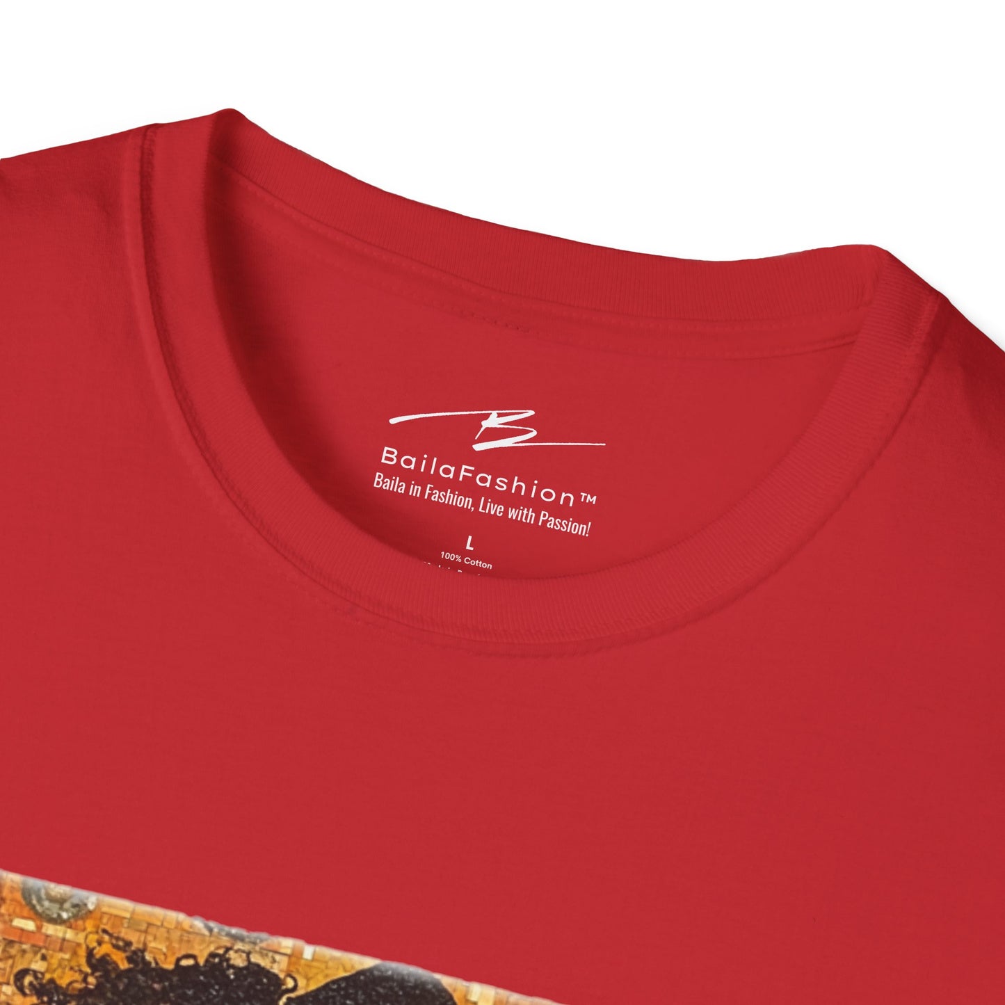 Amber Embrace T-Shirt | Klimt-Inspired Latin Dance Art | Salsa Bachata Couple | Dance Practice Wear | BailaFashion Streewear | Unisex Tee