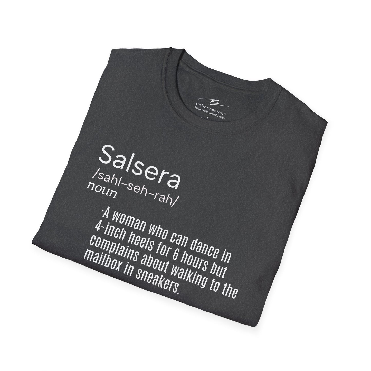 SALSERA Definition T-Shirt | Funny Salsa Dance Tee | High Heels vs Sneakers | Latin Dancing Humor | Women's Dancer Gift | Studio Daily Wear